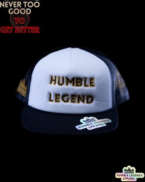 "Humble Legend" Premium  Gold Stitch Trucker